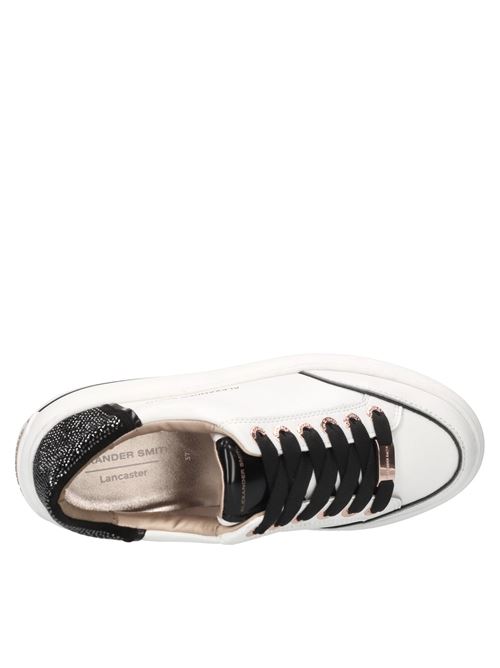 Sneakers in pelle,ecopelle e strass ALEXANDER SMITH | LANCASTER WOMAN LSW 1912BIANCO-NERO